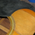 A poorly installed pick guard - Area has already been cleaned, I will install a new one slightly ove