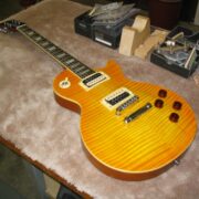 Epiphone Les Paul - Repaired & Refinished top from blunt object damage.